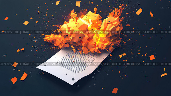 rupture exploding document ai generated. Стоковое AI-изображение, AI-художник Vectorwin / Фотобанк Лори