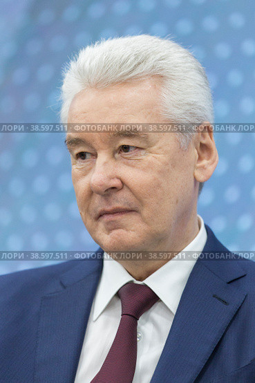 Russia. Saint-Petersburg. XXIII St. Petersburg International Economic Forum 2019. SPIEF 2019 participants. Moscow Mayor Sergey Sobyanin. Россия. Санкт-Петербург. XXIII Петербургский международный экономический форум 2019. Участники ПМЭФ-2019. Мэр Москвы Сергей Собянин. Редакционное фото, фотограф Алексей Смышляев / Фотобанк Лори