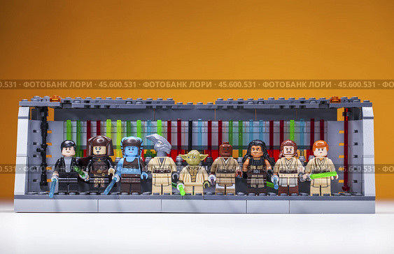 RUSSIA, SAMARA, April 05, 2024. Constructor Lego Star Wars. Редакционное фото, фотограф Андрей Аркуша / Фотобанк Лори