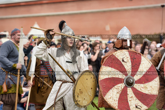 Russia, St. Petersburg 29,05,2015 Festival of medieval culture "Norwegian Vikings" Редакционное фото, фотограф Анна Кривицкая / Фотобанк Лори