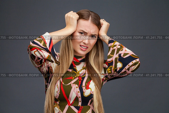 Sad blonde woman. Стоковое фото, фотограф Андрей Аркуша / Фотобанк Лори