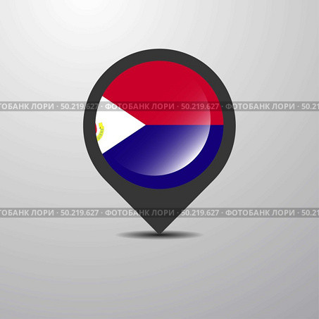 Saint-Martin Map Pin. Стоковая иллюстрация, агентство Ingram Publishing / Фотобанк Лори