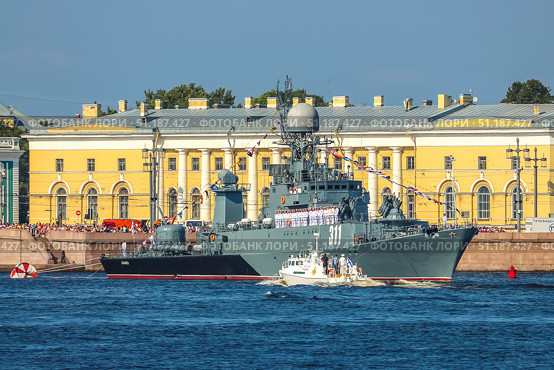 Saint-Petersburg, Russia - July 29th, 2018. Naval parade in honor of the Navy Day. Редакционное фото, фотограф Denis Vostrikov / Фотобанк Лори