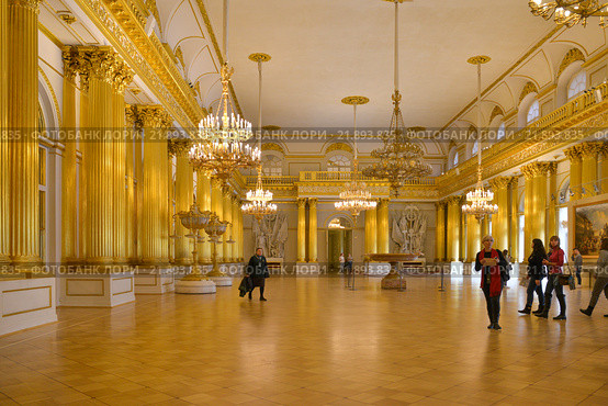 Санкт-Петербург. Гербовый зал в Зимнем дворце (2016 год). Редакционное фото, фотограф Александр Алексеев / Фотобанк Лори