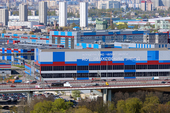 Санкт-Петербург. Государственный Обуховский Завод. Завод концерна ПВО "Алмаз-Антей". Редакционное фото, фотограф Александр Тарасенков / Фотобанк Лори