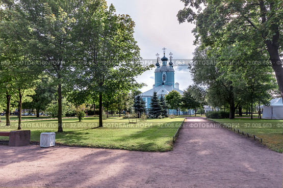 Санкт-Петербург. Сампсониевский собор (память победы над шведами в Полтавской битве). Построен Петром на месте кладбища (2019 год). Стоковое фото, фотограф Grigory_Gez / Фотобанк Лори