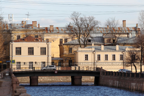 Санкт-Петербург. Вид на Фонтанку и Смежный мост (2013 год). Стоковое фото, фотограф Дмитрий Неумоин / Фотобанк Лори