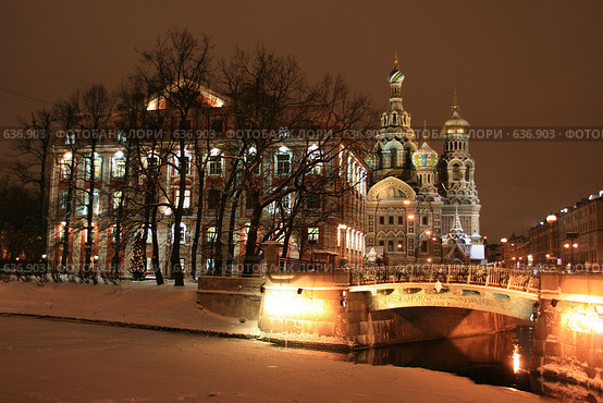 Санкт-Петербург. Вид на Собор Спаса на Крови и Школу искусств (2008 год). Стоковое фото, фотограф Александр Секретарев / Фотобанк Лори