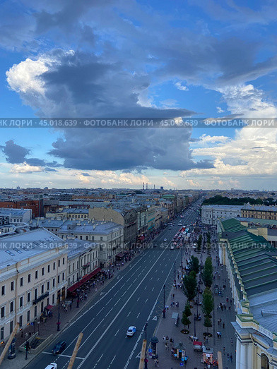 Санкт-Петербург вид с крыши (2024 год). Редакционное фото, фотограф Dasha Vechkazzzik / Фотобанк Лори