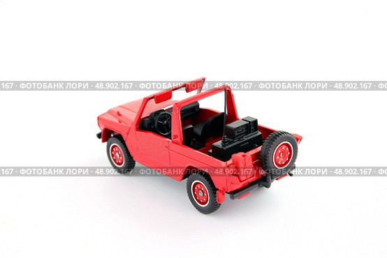 Scale model of red of road vehicle. Стоковое фото, агентство Ingram Publishing / Фотобанк Лори