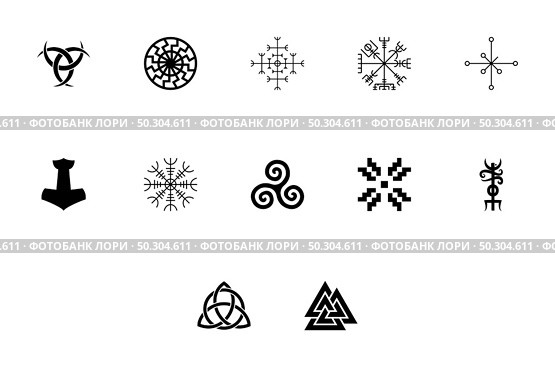 Scandinavian symbols and culture black color set solid style illustration. Scandinavian symbols and culture black color set solid style image. Стоковая иллюстрация, агентство Ingram Publishing / Фотобанк Лори