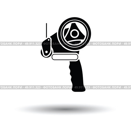 Scotch tape dispenser icon. White background with shadow design. Vector illustration. Стоковая иллюстрация, агентство Ingram Publishing / Фотобанк Лори