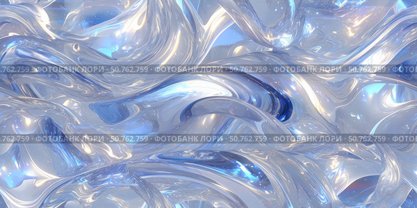 Seamless design of flowing water tiles with a tranquil blue and clear aesthetic Generative AI. Стоковое AI-изображение, AI-художник Елена Зубкова / Фотобанк Лори