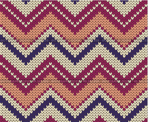Seamless vector knitted texture. Стоковая иллюстрация, агентство Ingram Publishing / Фотобанк Лори
