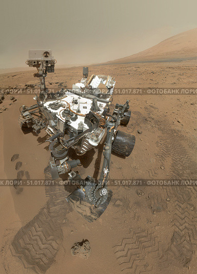 Self-portrait of Curiosity rover in Gale Crater on the surface of Mars. Стоковое фото, фотограф Stocktrek Images, Inc. / ТАСС / Фотобанк Лори