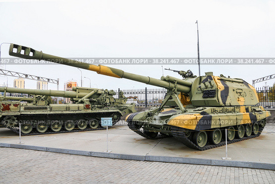 Self-propelled howitzer 2S19 Msta-S (2021 год). Редакционное фото, фотограф Art Konovalov / Фотобанк Лори