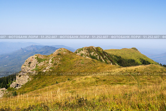 Семиглавый горный массив, Туапсинский район. Краснодарский край. Стоковое фото, фотограф Алексей Букреев / Фотобанк Лори