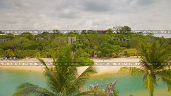 Sentosa Beach View rotation panoramic timelapse. Стоковое видео, видеограф Кирилл Трифонов / Фотобанк Лори