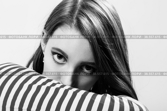 serious young woman. Стоковое фото, фотограф Lekcej / Фотобанк Лори