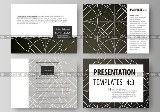 Set of business templates for presentation slides. Easy editable vector layouts in flat design. Celtic pattern. Abstract ornament, geometric vintage texture, medieval classic ethnic style.. Set of business templates for presentation slides. Easy editable vector layouts in flat design. Celtic pattern. Abstract ornament, geometric vintage texture, medieval classic ethnic style. Стоковая иллюстрация, агентство Ingram Publishing / Фотобанк Лори
