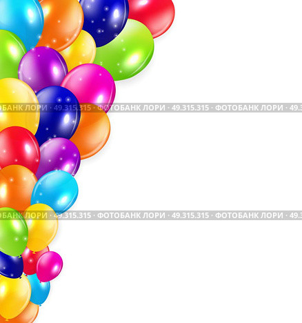 Set of Colored Balloons, Vector Illustration. EPS 10. Set of Colored Balloons, Vector Illustration. Стоковая иллюстрация, агентство Ingram Publishing / Фотобанк Лори