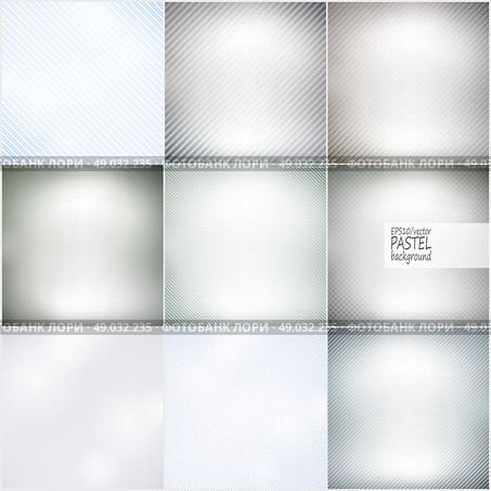 Set of diagonal repeat straight stripes textures, pastel background vector. Стоковая иллюстрация, агентство Ingram Publishing / Фотобанк Лори