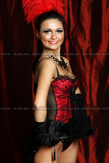 Sexy moulin rouge girl wearing hot lingerie. Стоковое фото, фотограф Андрей Аркуша / Фотобанк Лори