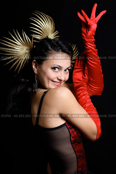 Sexy moulin rouge girl wearing hot lingerie. Стоковое фото, фотограф Андрей Аркуша / Фотобанк Лори