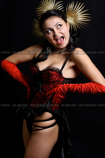 Sexy moulin rouge girl wearing hot lingerie. Стоковое фото, фотограф Андрей Аркуша / Фотобанк Лори