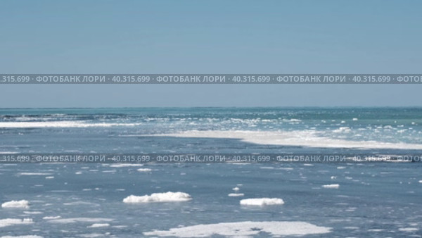 Сезон нереста сельди, море окрашивается в белый цвет и появляется пена. Стоковое видео, видеограф Эльвира  Трощенкова / Фотобанк Лори