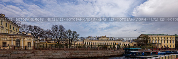 Шереметевский дворец (Фонтанный дом), 1750. Архитекторы: Савва Иванович Чевакинский, Фёдор Семёнович Аргунов. Санкт-Петербург, Набережная реки Фонтанки, дом 34. Редакционное фото, фотограф Александр Селезнев / Фотобанк Лори