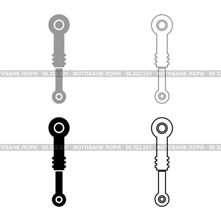 Shock absorber Suspension set icon grey black color vector illustration flat style simple image. Shock absorber Suspension set icon grey black color vector illustration flat style image. Стоковая иллюстрация, агентство Ingram Publishing / Фотобанк Лори