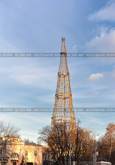 Шуховская башня на Шаболовке в Москве (2024 год). Стоковое фото, фотограф Оксана / Фотобанк Лори