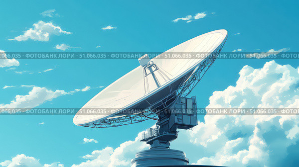 signal sliding satellite dish ai generated. Стоковое AI-изображение, AI-художник Vectorwin / Фотобанк Лори