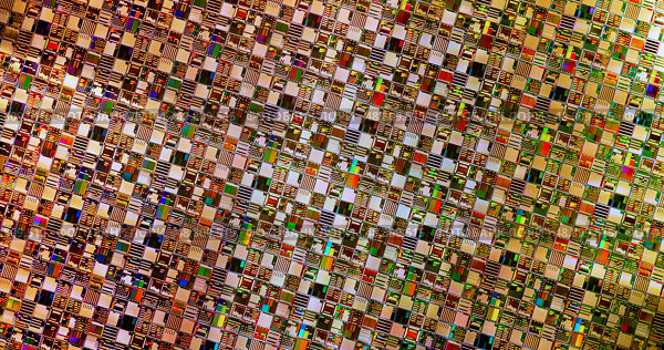 Silicon semiconductor wafer close-up. Стоковое фото, фотограф Андрей Армягов / Фотобанк Лори