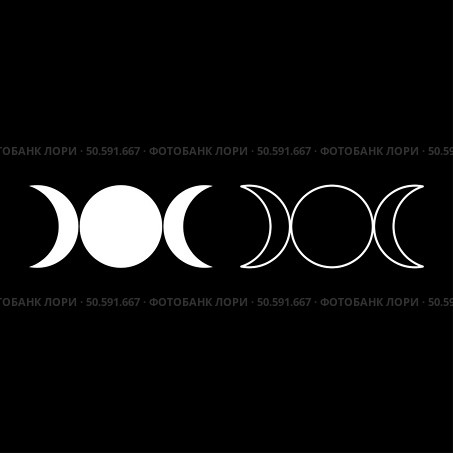 Simbol triple goddess religious sign moon phases wiccan set icon white color vector illustration image simple solid fill outline contour line thin flat style. Simbol triple goddess religious sign moon phases wiccan set icon white color vector illustration image solid fill outline contour line thin flat style. Стоковая иллюстрация, агентство Ingram Publishing / Фотобанк Лори