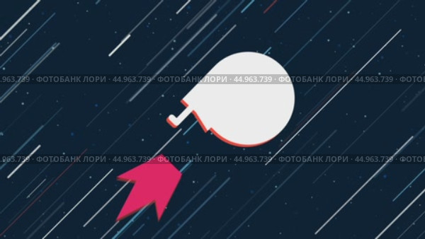Символ рулетки летит по Вселенной на реактивном двигателе. Символ в центре дрожит из-за высокой скорости. Плавная закольцованная анимация в формате 4k на темно-синем фоне со звездами. Стоковое видео, видеограф Карпенко Алексей / Фотобанк Лори