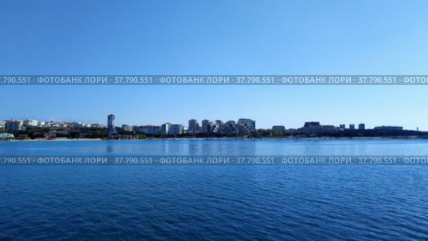 Синий видео фон. Черное море. Геленджик. (2022 год). Стоковое видео, видеограф Ольга Василиженко / Фотобанк Лори