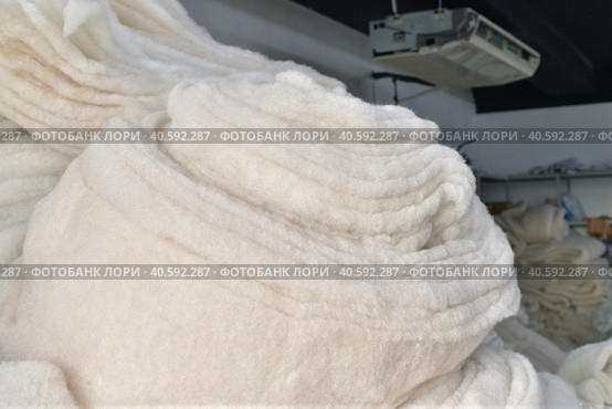 Sintepon - heat insulating material used in tailoring, roll. Стоковое фото, фотограф Володина Ольга / Фотобанк Лори