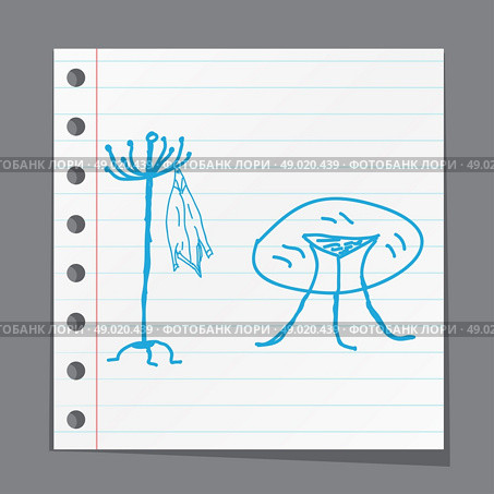 Sketched table. Стоковая иллюстрация, агентство Ingram Publishing / Фотобанк Лори