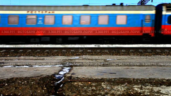 Скорый поезд движется по Транссибу (2012 год). Редакционное видео, видеограф Виктория Катьянова / Фотобанк Лори