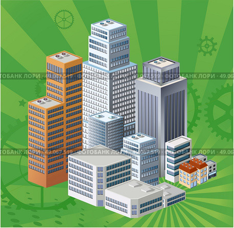 Skyscrapers, urban high-rise home. Стоковая иллюстрация, агентство Ingram Publishing / Фотобанк Лори
