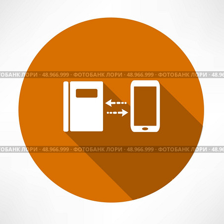 smartphone and notepad exchange icon. Flat modern style vector illustration . Стоковая иллюстрация, агентство Ingram Publishing / Фотобанк Лори