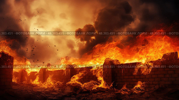 smoke burning wall ai generated. Стоковое AI-изображение, AI-художник Vectorwin / Фотобанк Лори