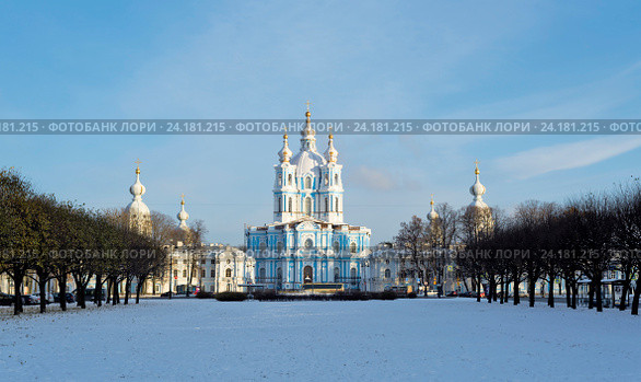 Смольный собор. Санкт-Петербург (2016 год). Стоковое фото, фотограф Александр Щепин / Фотобанк Лори