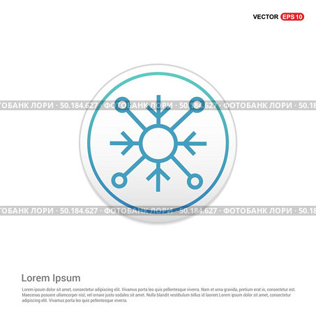 Snow Flake Icon - white circle button. Стоковая иллюстрация, агентство Ingram Publishing / Фотобанк Лори