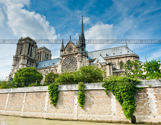Собор Парижской Богоматери (Нотр-Дам-де-Пари; Notre Dame de Paris). Париж. Франция (2013 год). Стоковое фото, фотограф E. O. / Фотобанк Лори