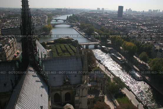 Собор Парижской Богоматери (Нотр-Дам-де-Пари), Париж (2008 год). Стоковое фото, фотограф Евгений Ковалев / Фотобанк Лори