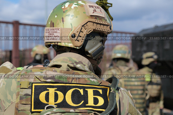 Сочи, Россия. Сотрудники Центра специального назначения ФСБ России, задействованные в антитеррористическом обеспечении Олимпийских зимних игр 2014 года. Редакционное фото, фотограф Игорь Долгов / Фотобанк Лори