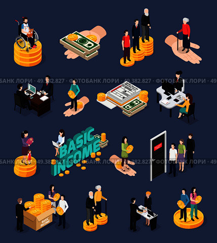 Social security icons set with unemployment benefits symbols isometric vector illustration. Social Security Icons Set. Стоковая иллюстрация, агентство Ingram Publishing / Фотобанк Лори